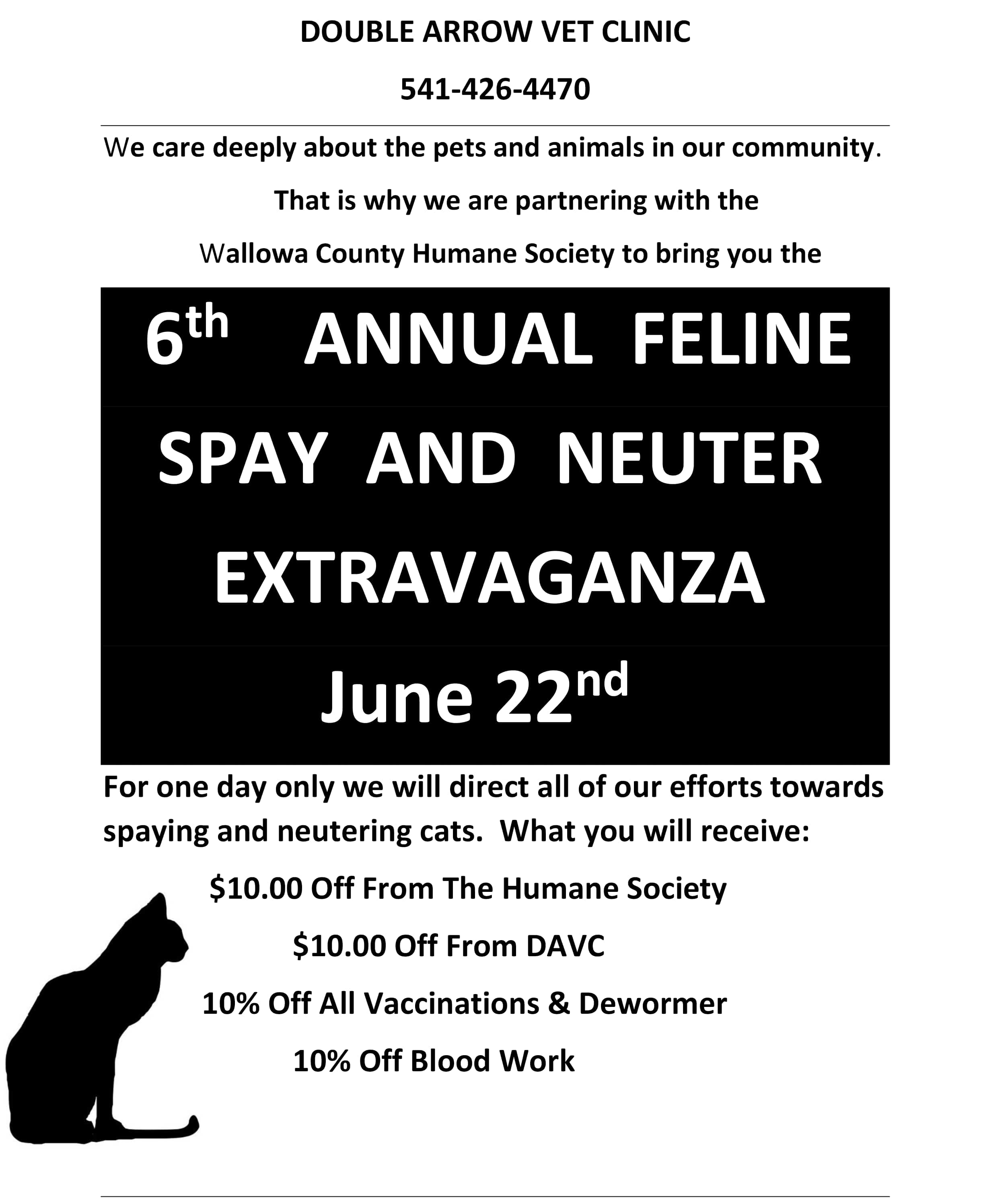 Annual Feline Spay and Neuter Extravaganza 2021