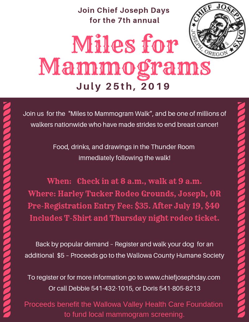 Join us for the 7th annual mammogram 2019
