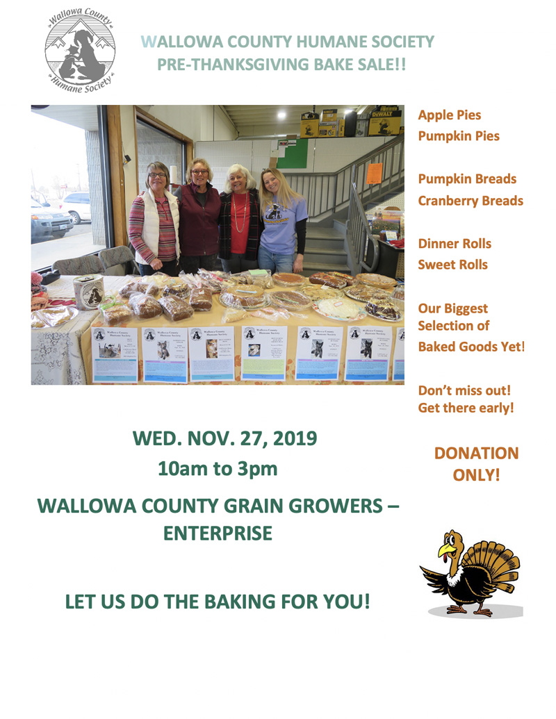 November 27 2019 bake sale