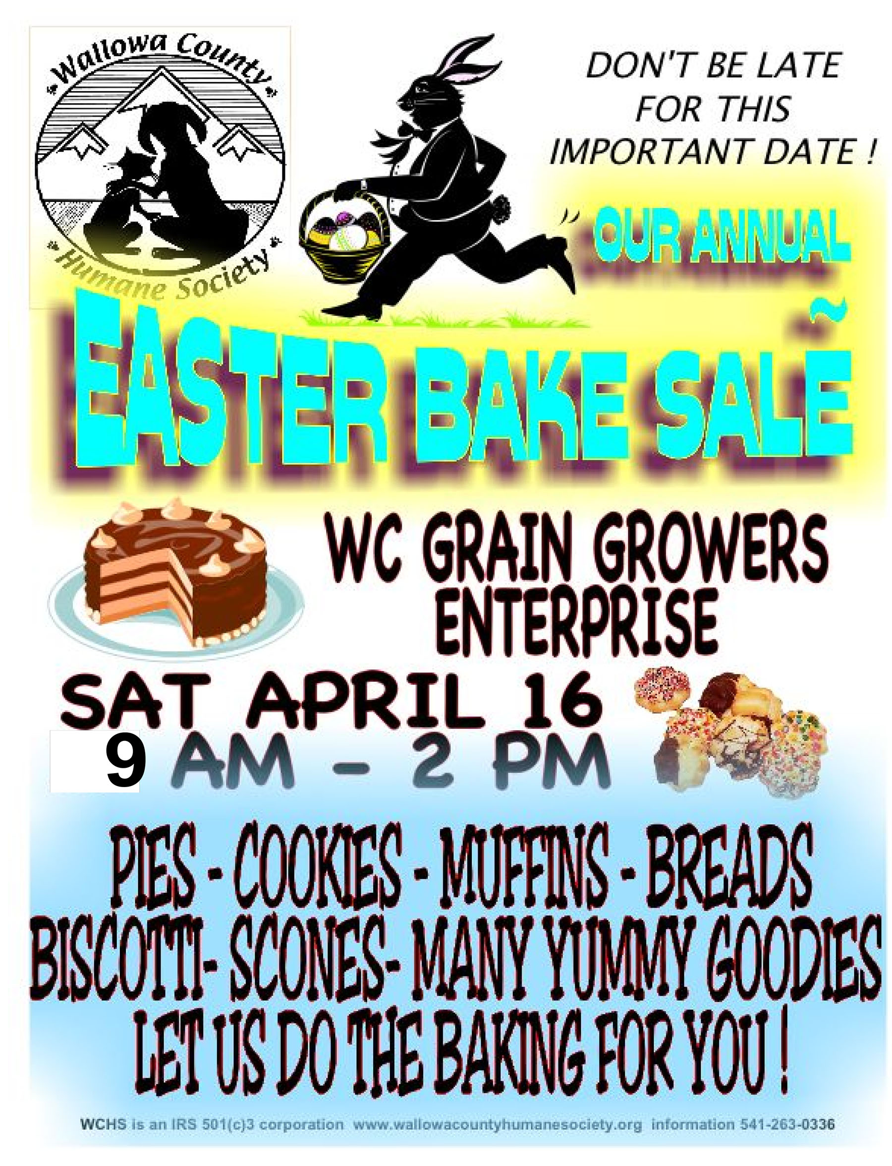 WCHS 2022 EASTER BAKE SALE